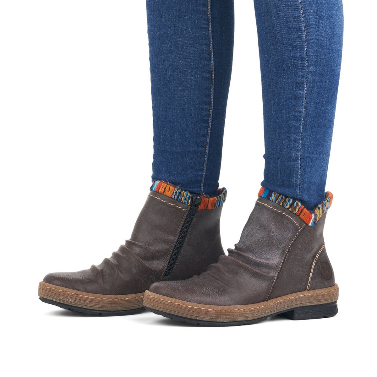 Rieker Z6755 Grey Warm Lined Ankle Boots