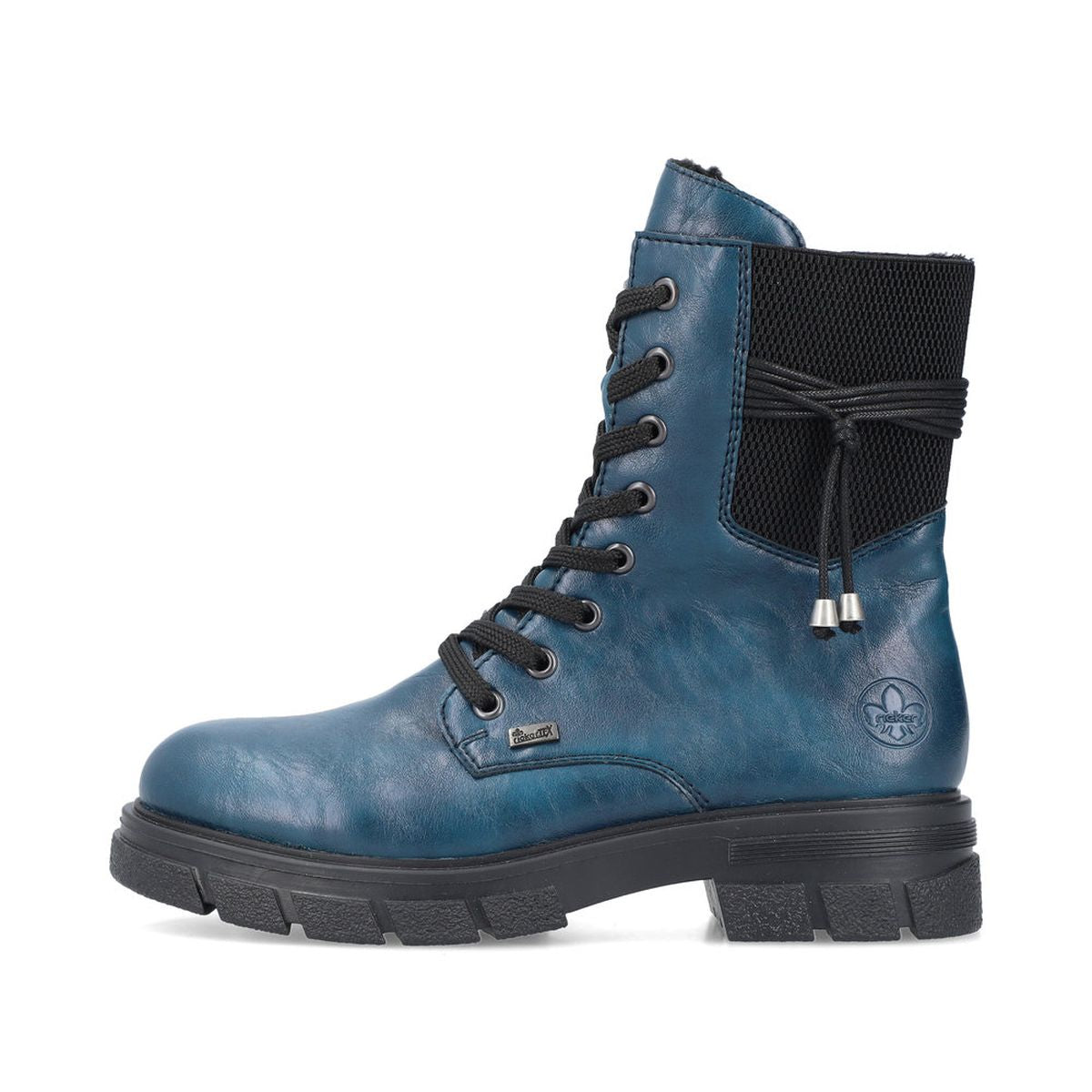Z9124 Lace Up Biker Boots with side zip