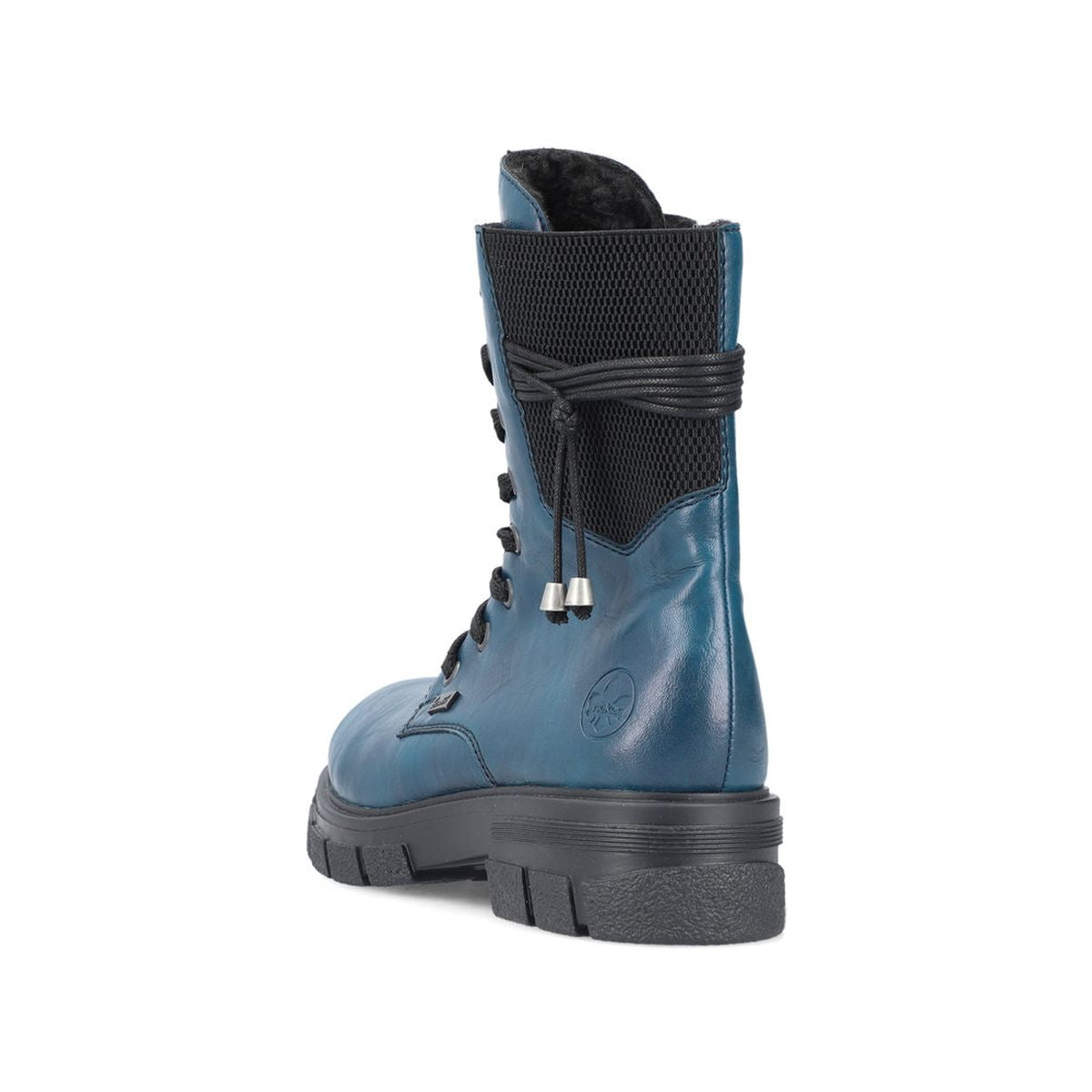Z9124 Lace Up Biker Boots with side zip