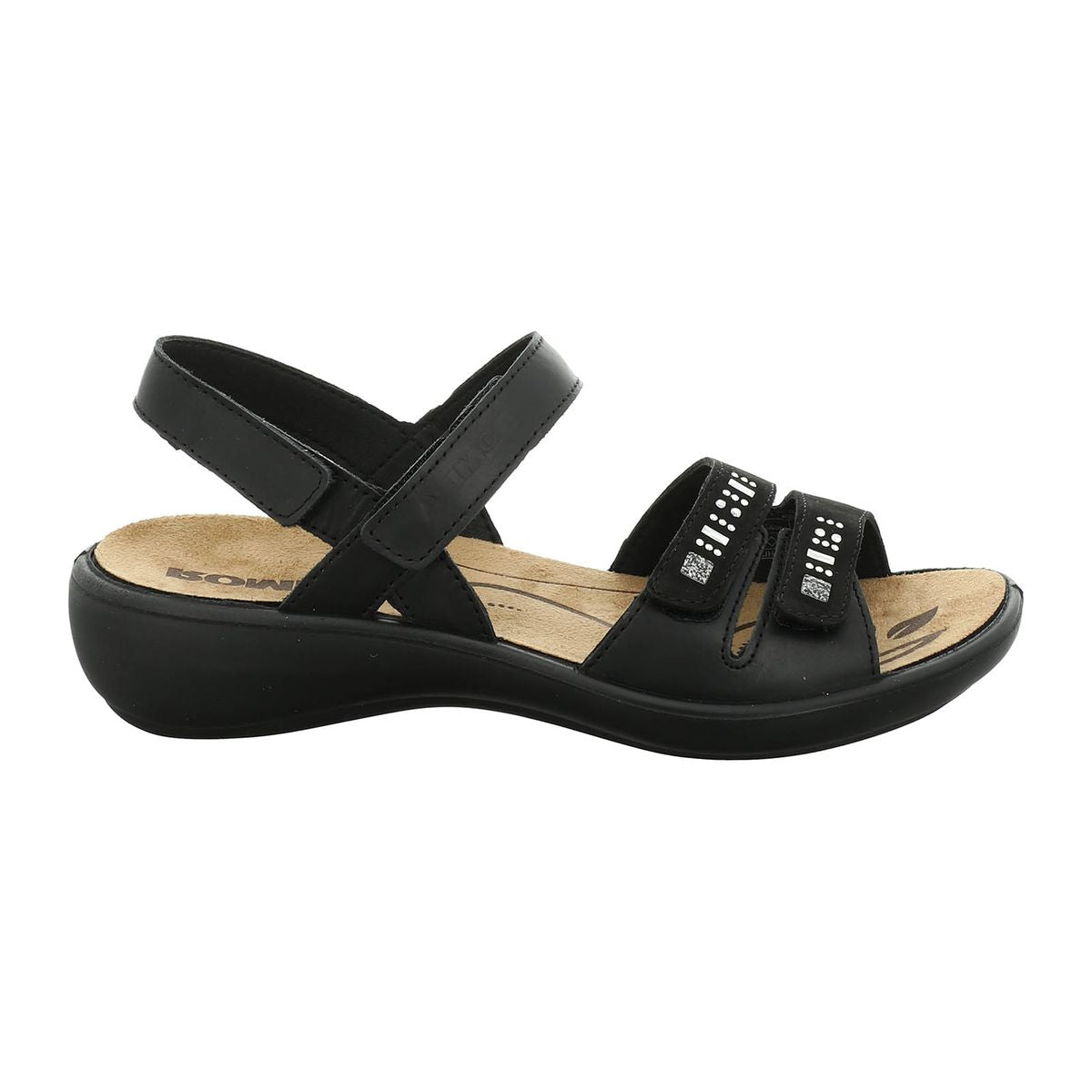 Romika Ibiza 86 Women's Velcro Sandal in Black