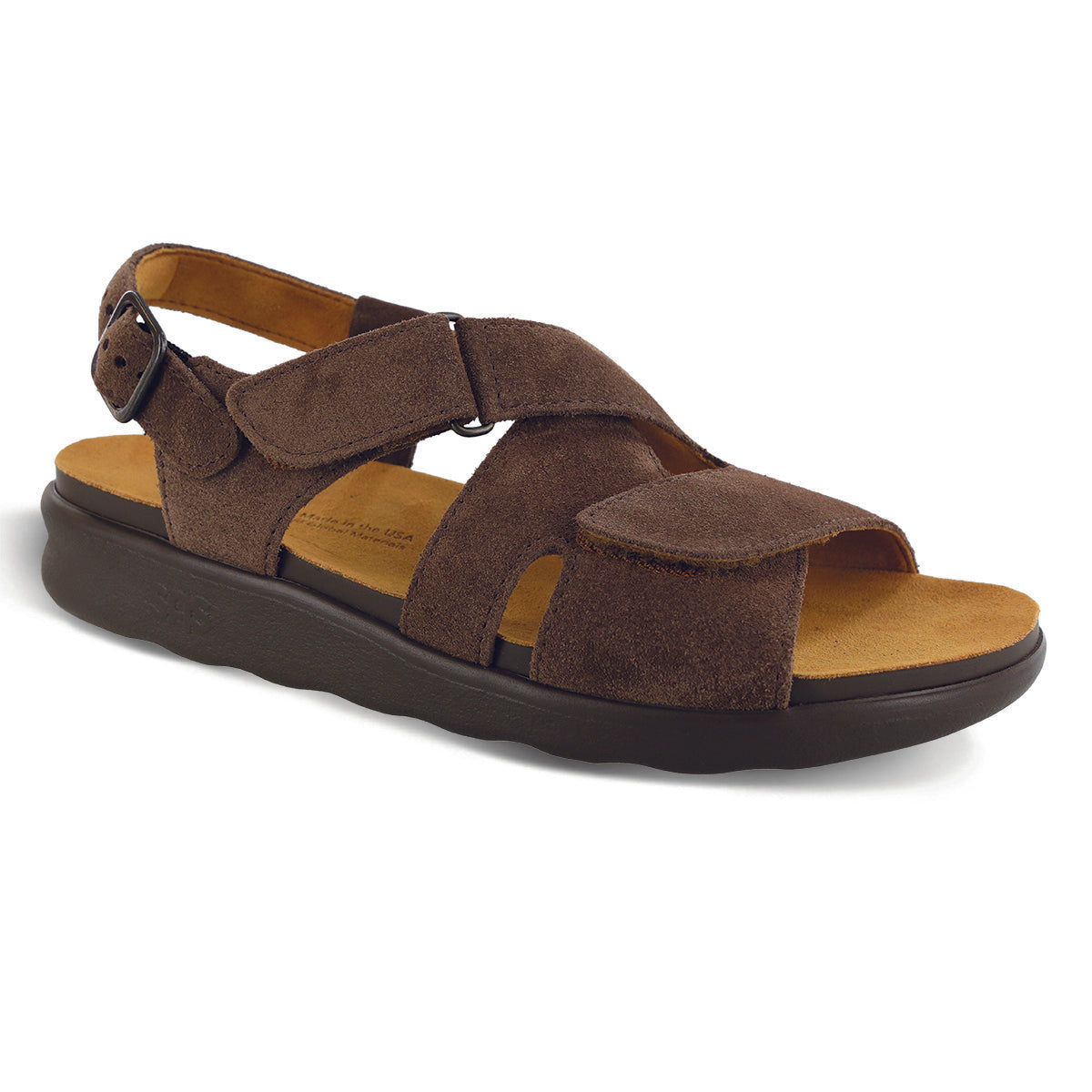 SAS Huggy Women's Cross Strap Sandal In Brown