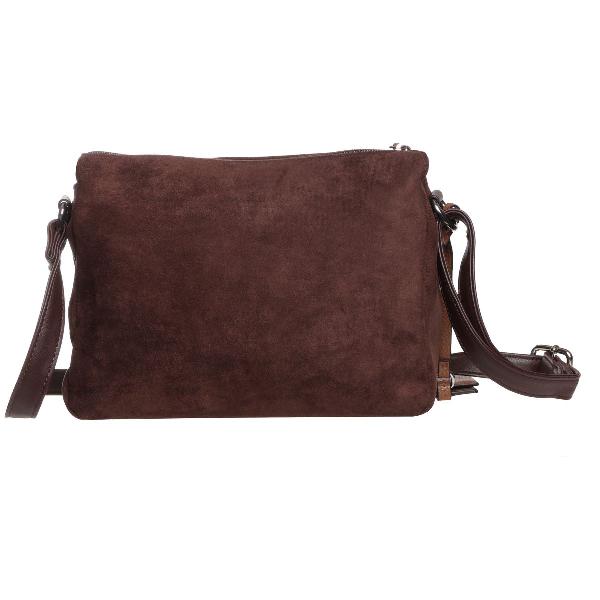 Seven Days R19317 Women's Faux Suede Handbag - Chocolate
