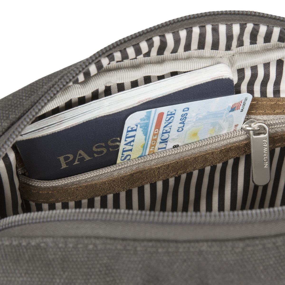 Travelon Anti-Theft Heritage Crossbody Pewter