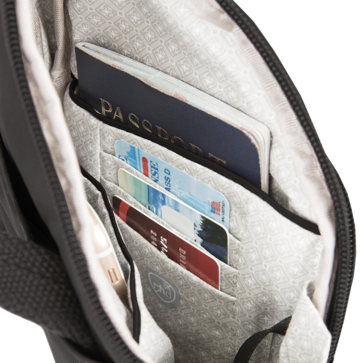 Travelon Anti-Theft Essentials Mini Asymmetric Crossbody in Black