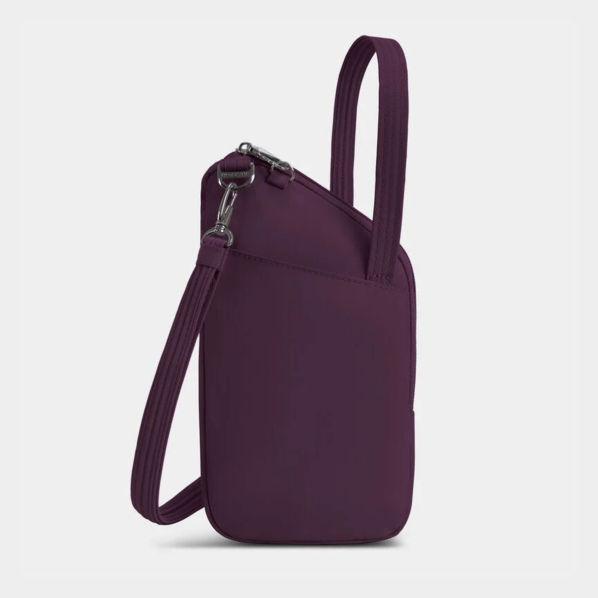 Travelon Women's Runways Anti-Theft Slim Asymmetric Crossbody - Plum