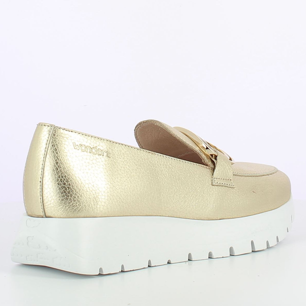 Wonders A-2462 Women's Platform Loafer in Gold