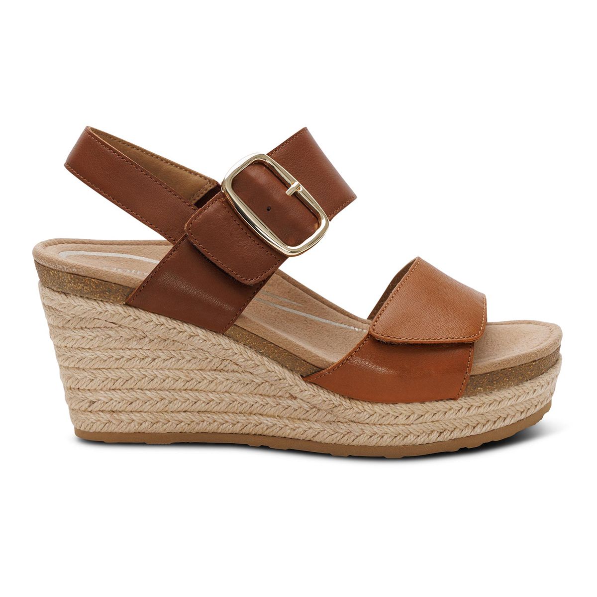 Aetrex Ashley Women's Arch Support Wedge Sandal – Coffee