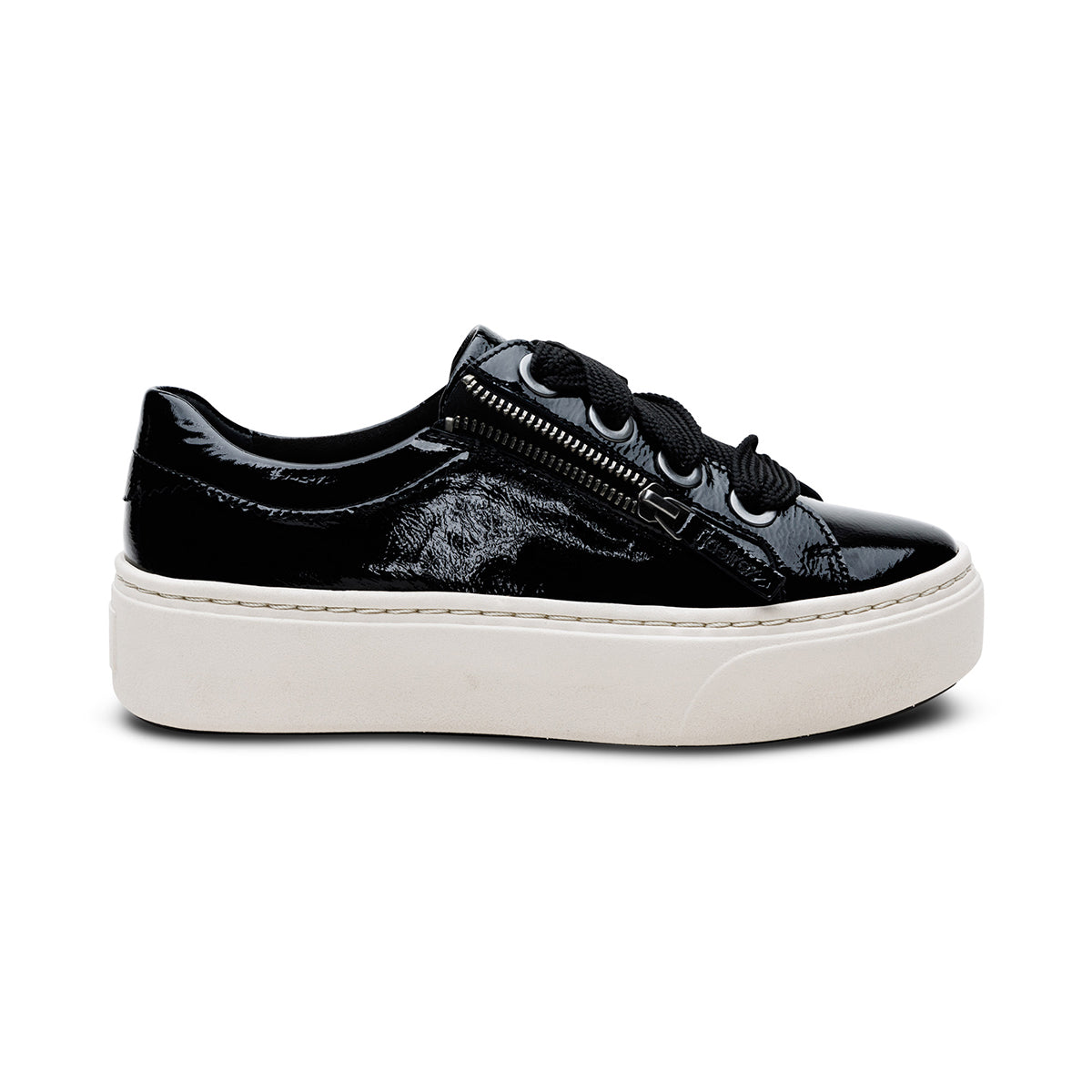 Aetrex Aubrey Arch Support Platform Sneaker – Black Patent