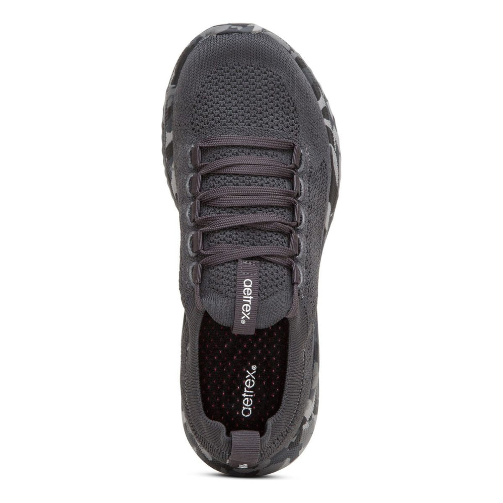 Aetrex Carly Women's Arch Support Sneakers – Charcoal Camo