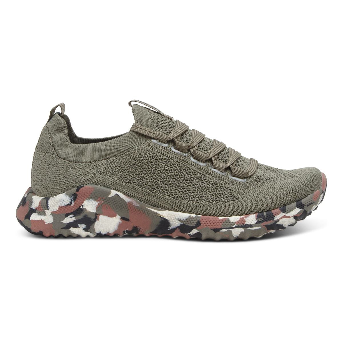 Aetrex Carly Women's Arch Support Sneakers – Green Camo