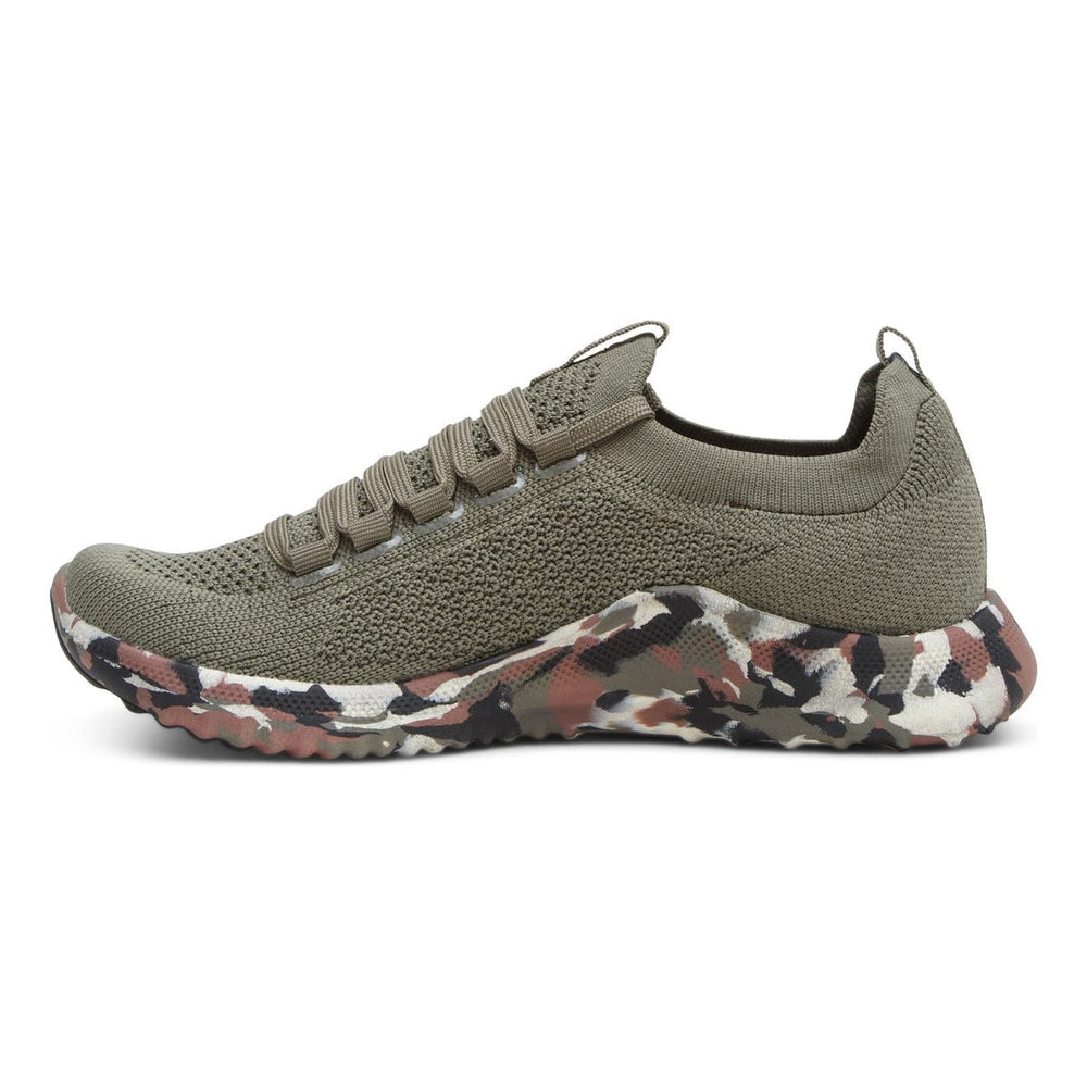 Aetrex Carly Women's Arch Support Sneakers – Green Camo