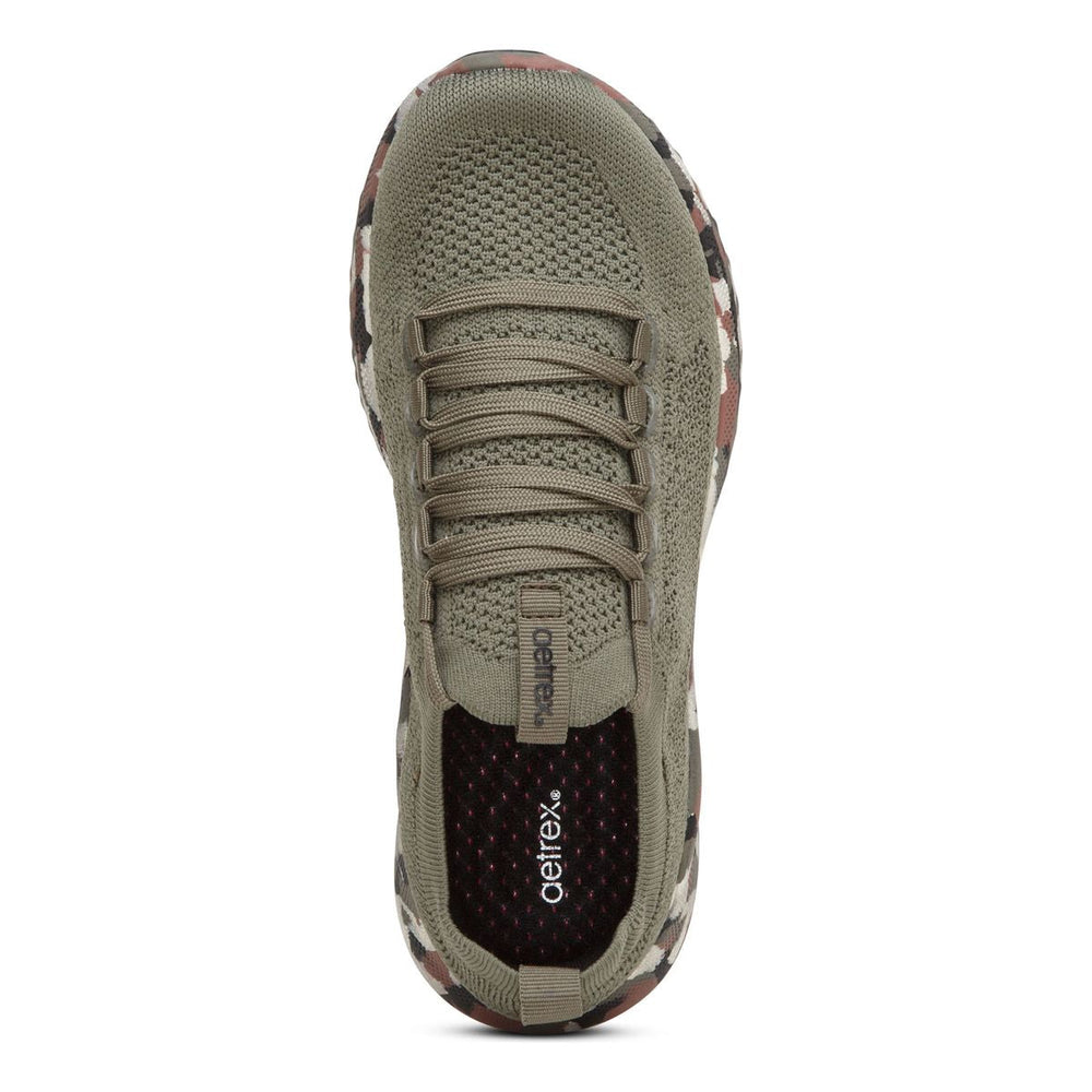 Aetrex Carly Women's Arch Support Sneakers – Green Camo
