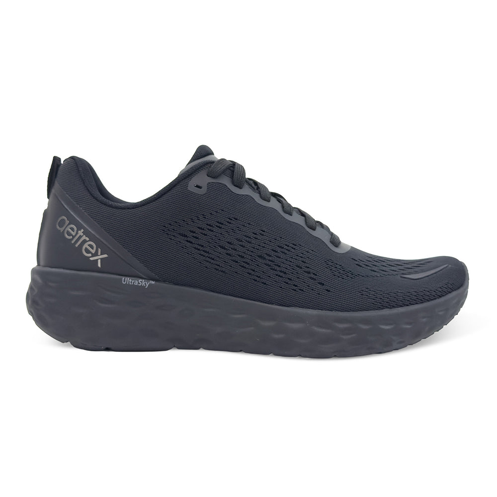 Aetrex Danika Women's Arch Support Sneaker – Black Black