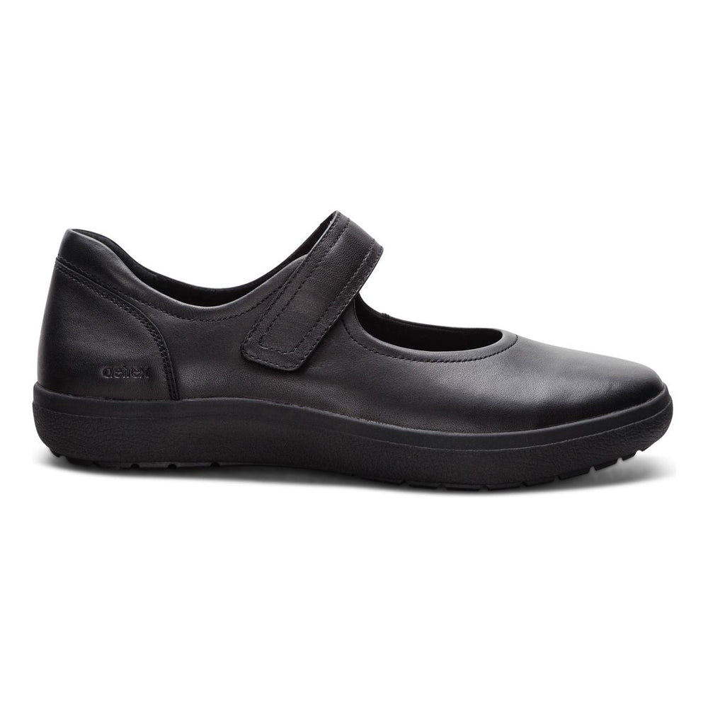 Aetrex Erica Women's Wide Mary Jane Flats – Black