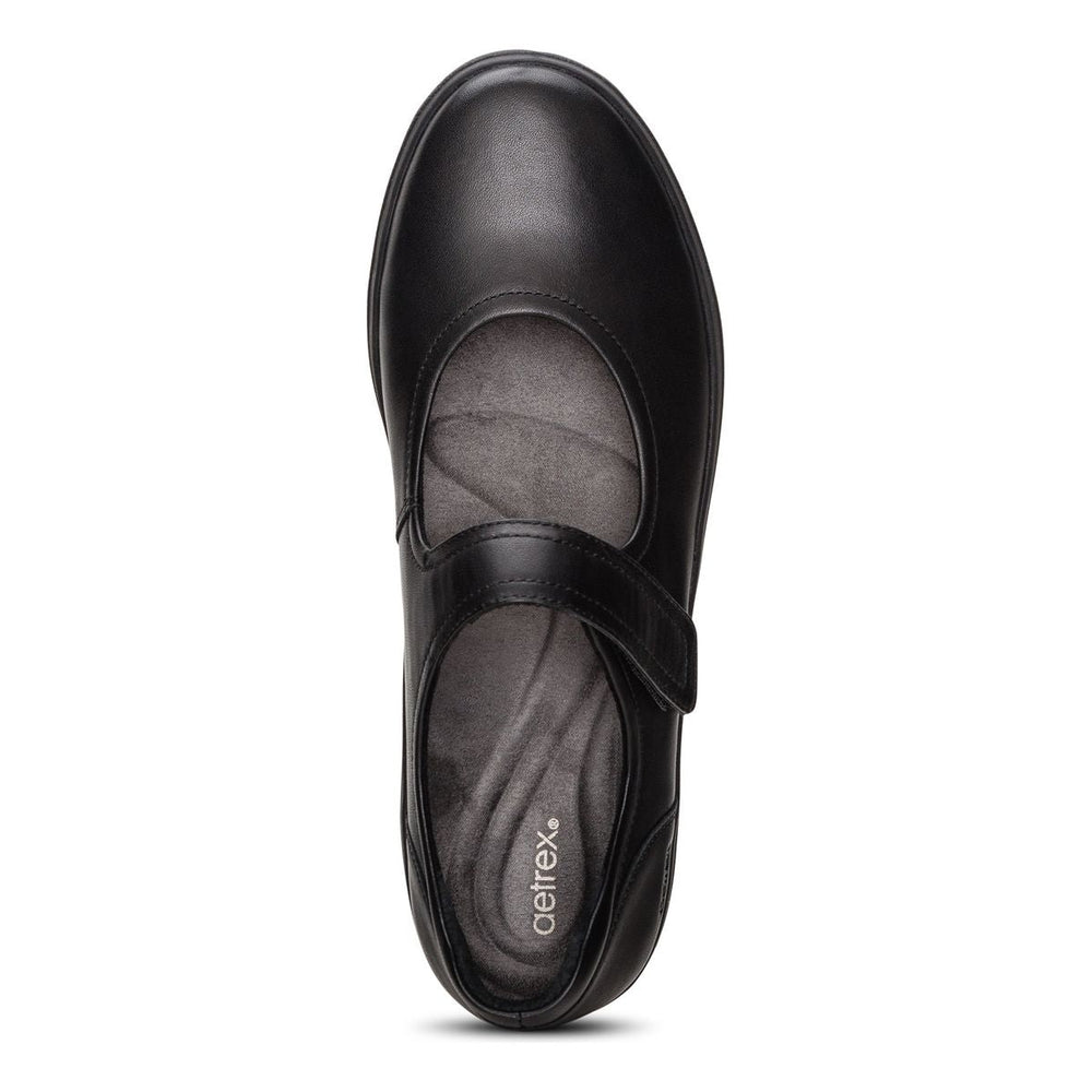 Aetrex Erica Women's Wide Mary Jane Flats – Black
