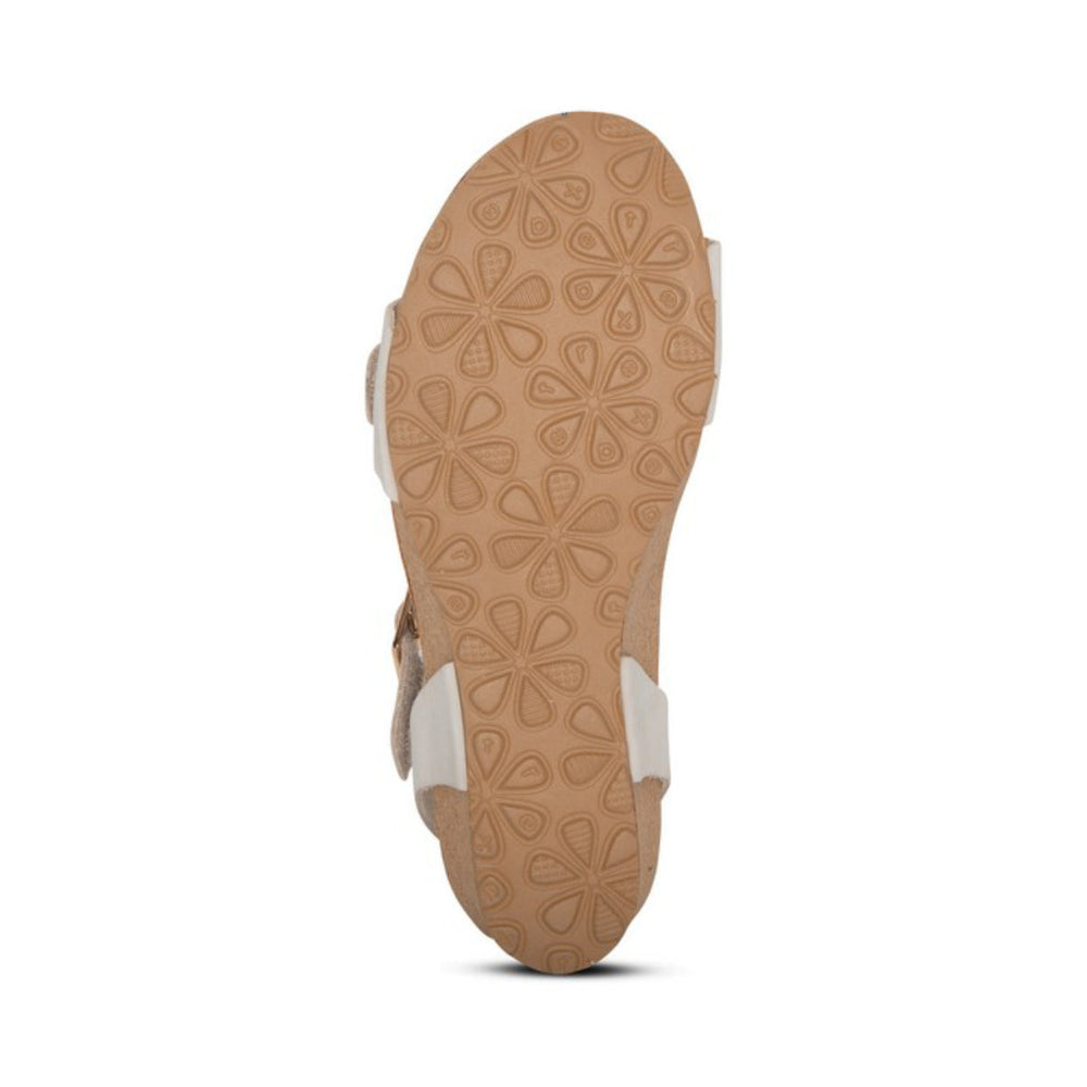 Aetrex Lexa Women's Quarter Strap Wedge – Ivory