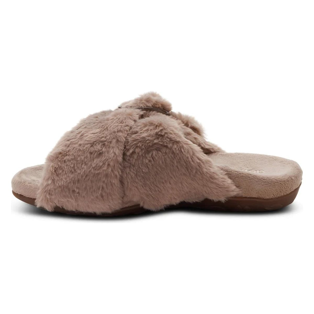 Aetrex Macy Women's Open-Toe Slipper - Mushroom