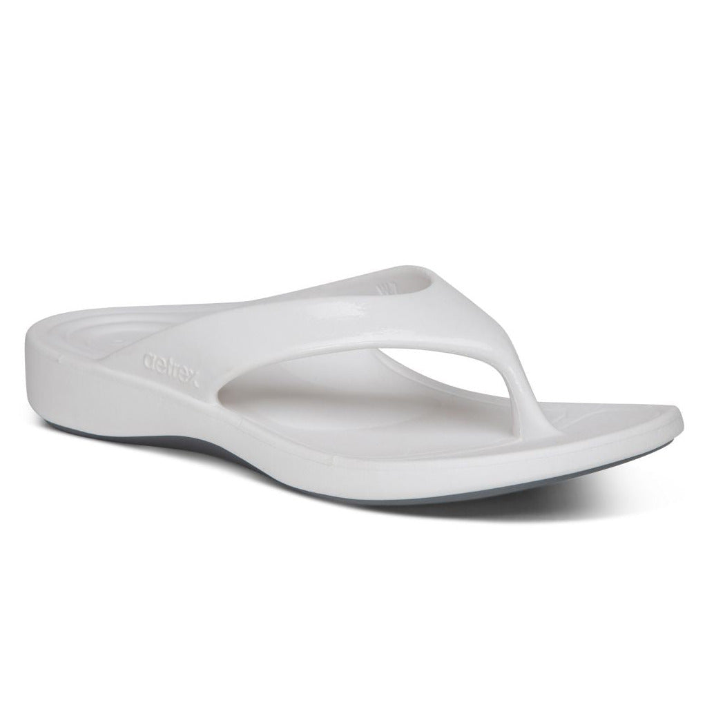 Aetrex Maui Women's Orthotic Flips – White Gloss