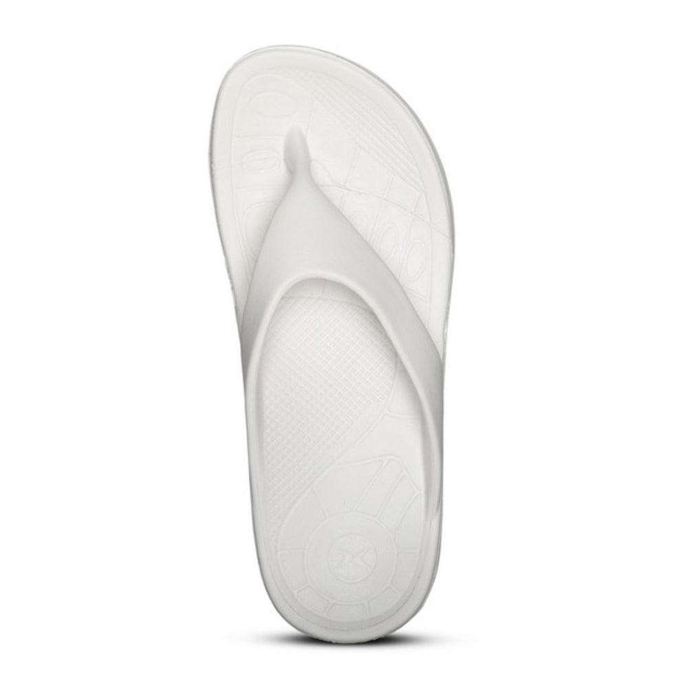 Aetrex Maui Women's Orthotic Flips – White Gloss