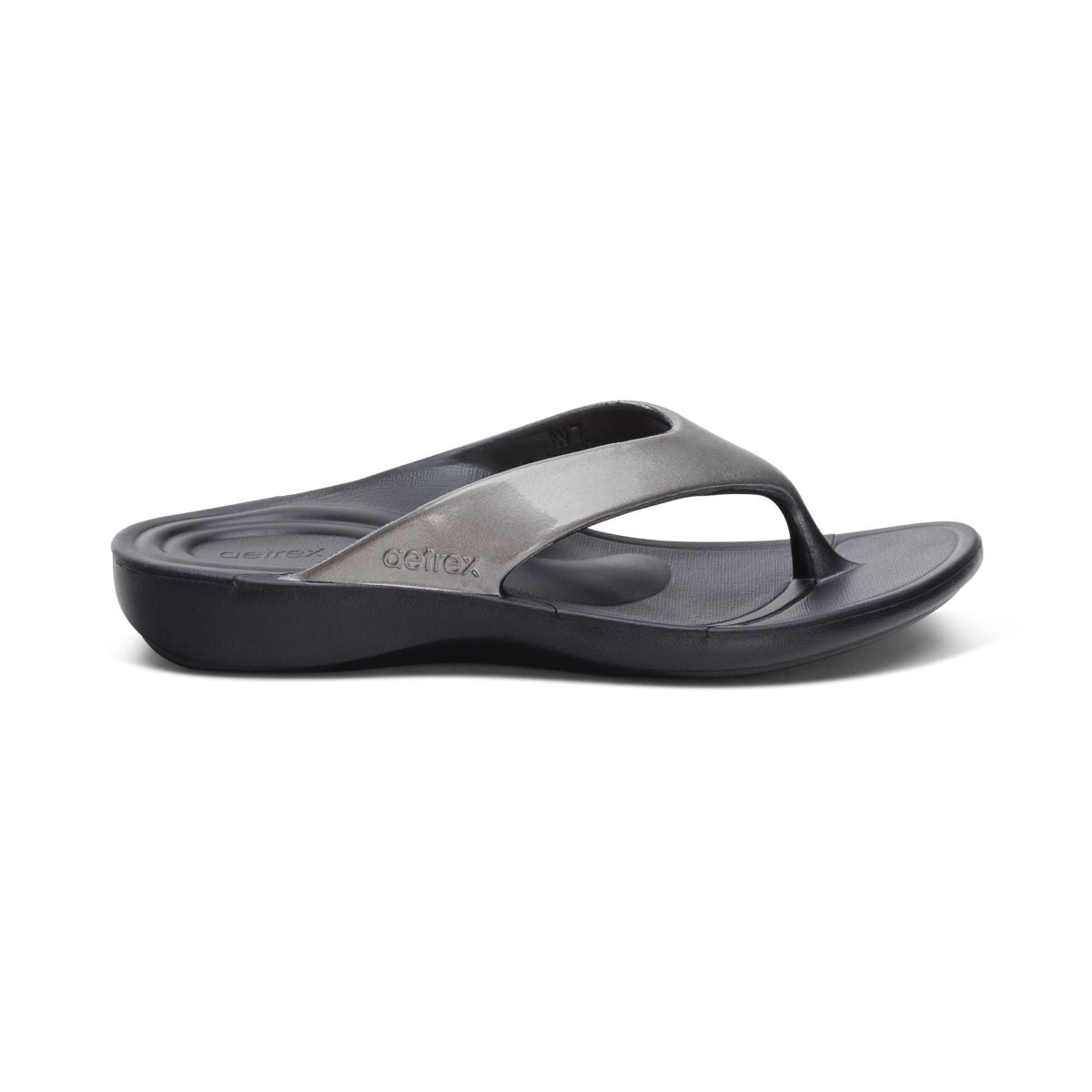 Aetrex Maui Women's Orthotic Flips – Pewter