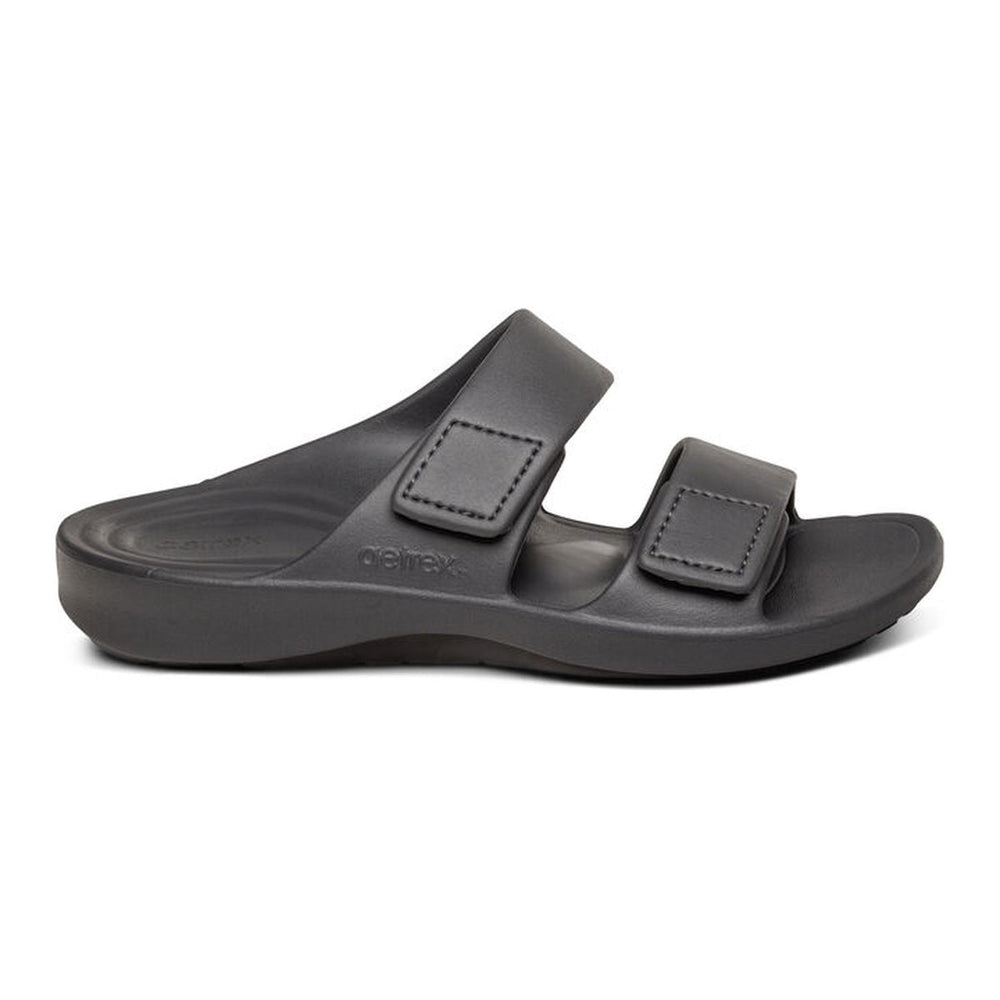 Aetrex Milos Men's Orthotic Slides – Black