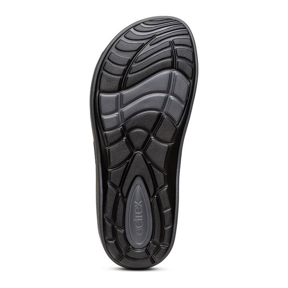 Aetrex Milos Men's Orthotic Slides – Black