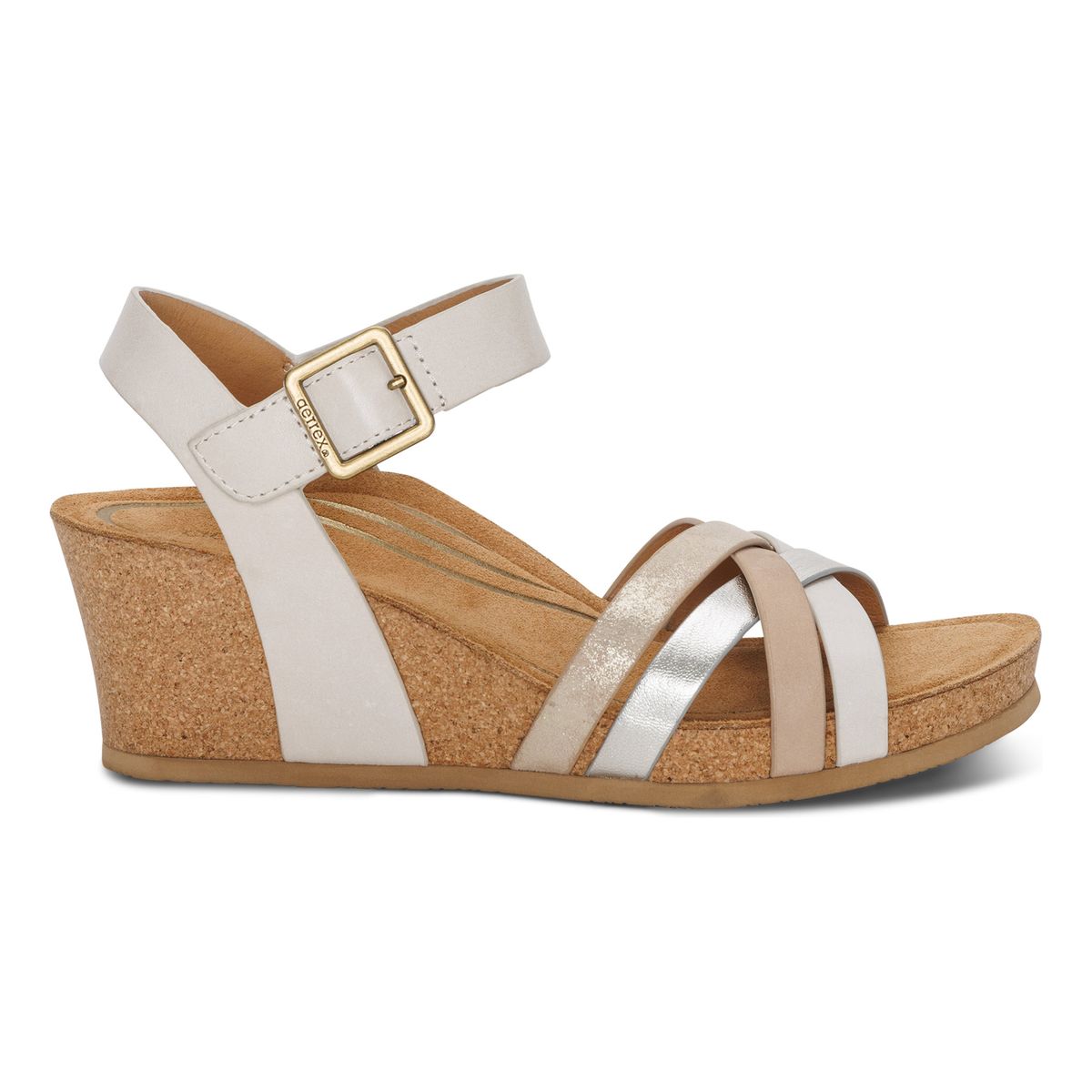 Aetrex Noelle Women's Arch Support Wedge – Ivory