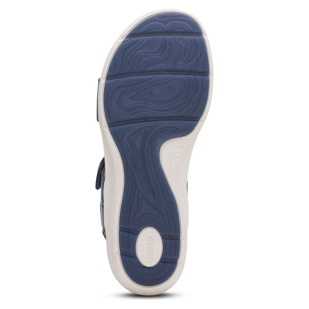 Aetrex Savannah Women's Quarter Strap Sandal – Hazy Blue