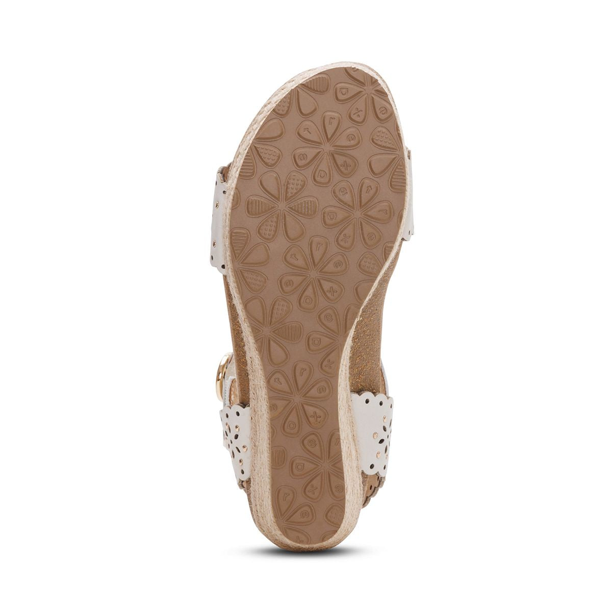 Aetrex Sydney Women's Quarter Strap Espadrille Wedge – Ivory