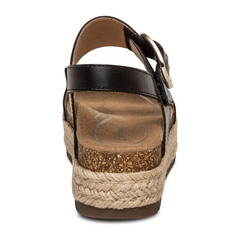Aetrex Vania Women's Arch Support Platform Sandal – Black