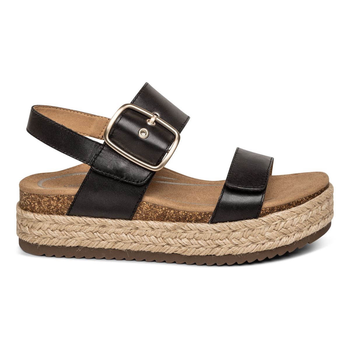 Aetrex Vania Women's Arch Support Platform Sandal – Black