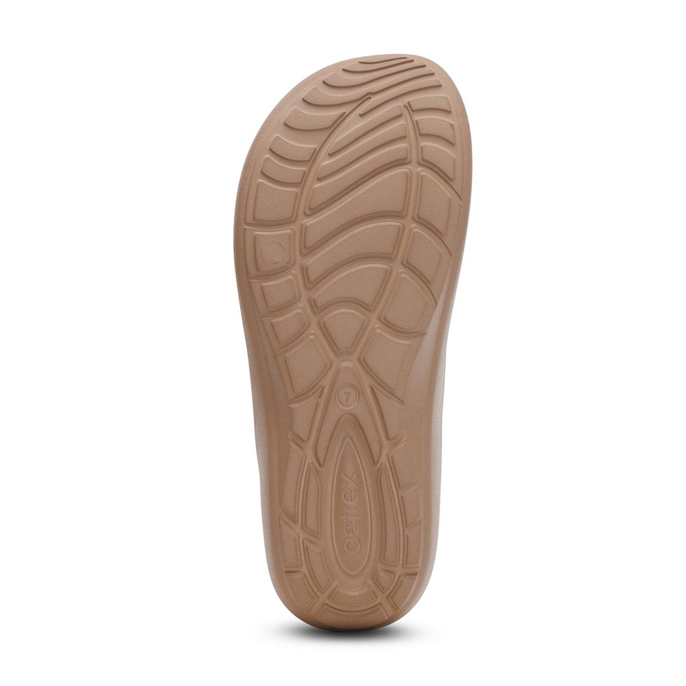 Aetrex Vicki Women's Braided Thong Sandal – Champagne