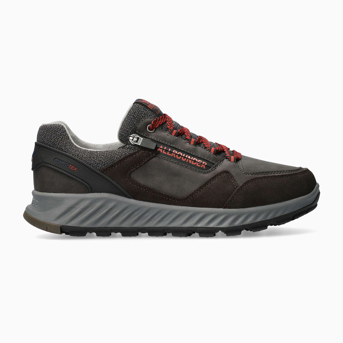 Black Mephisto Utano-Tex men’s sneaker-boot with side zip, lace-up closure, waterproof upper, padded collar, and rugged tread outsole for grip and comfort. Style #UTAN 83/83