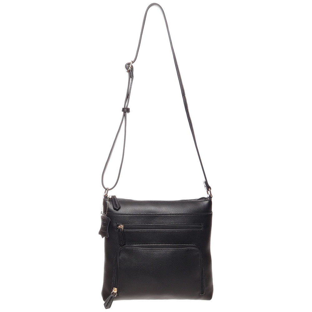 La Diva R18812 Women's Leather Handbag - Black