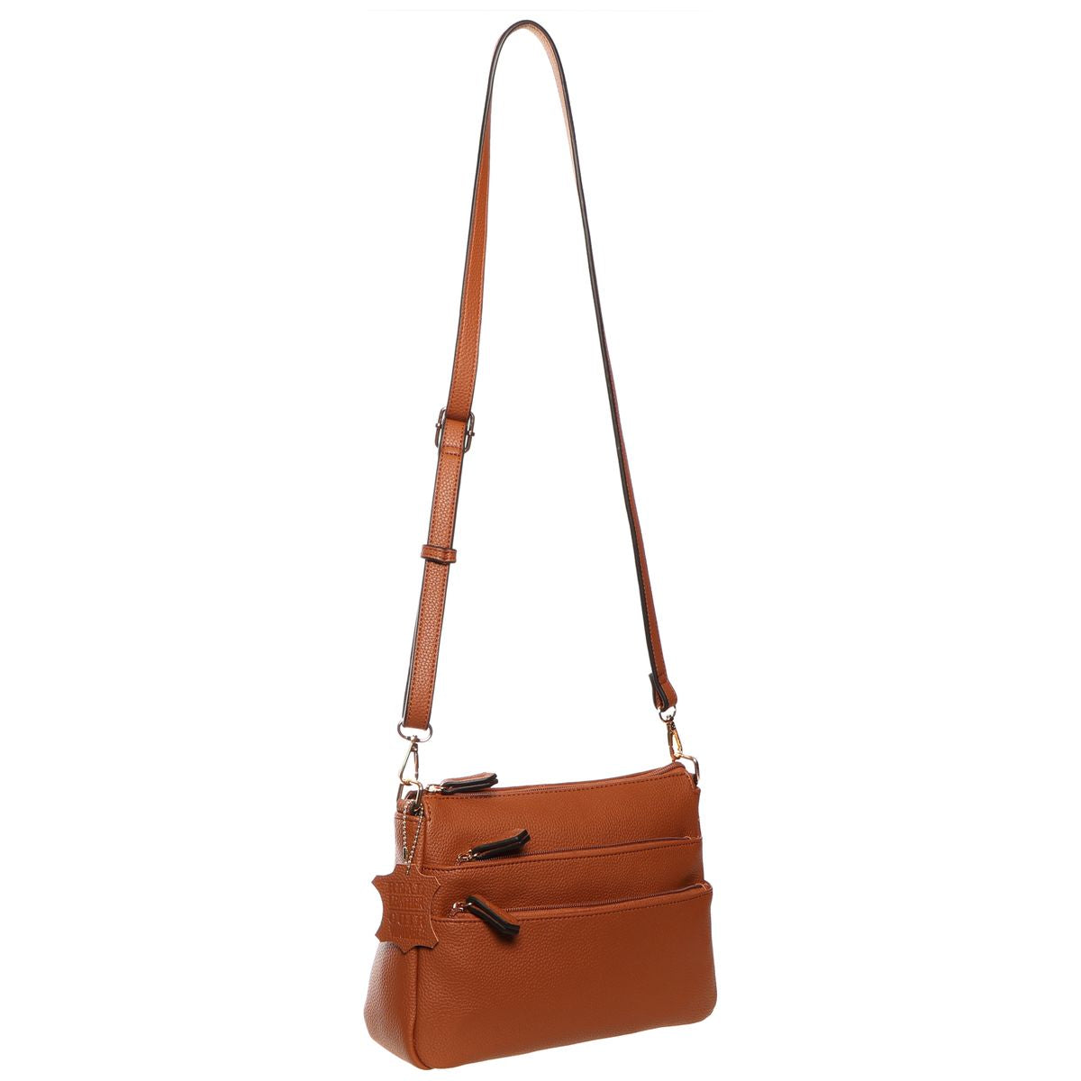 La Diva R18813 Women's Leather Handbag - Cognac