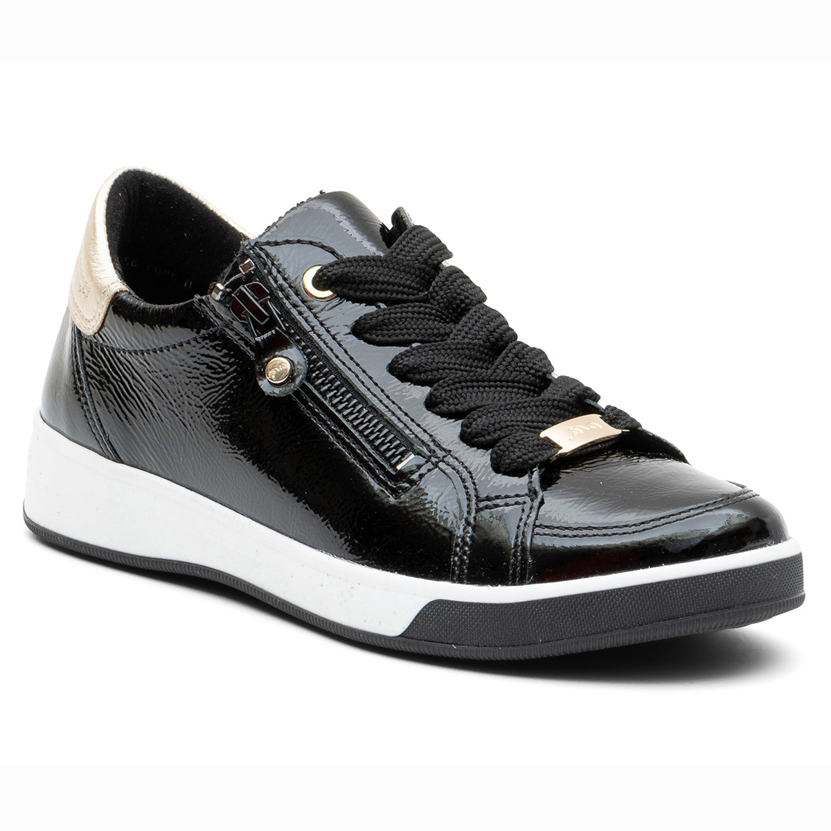 Ara Rei-Low Women's Zip Sneaker in Black