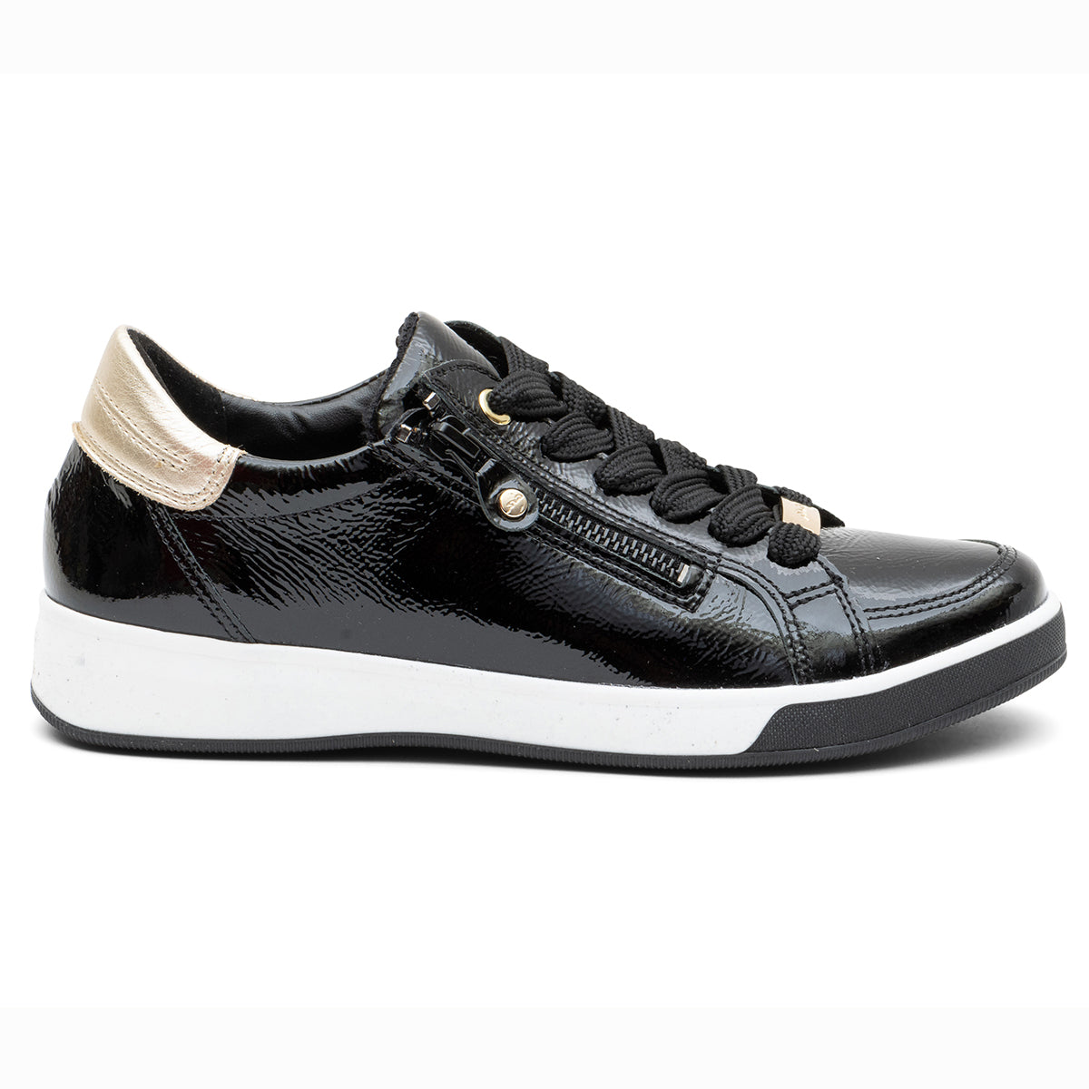 Ara Rei-Low Women's Zip Sneaker in Black