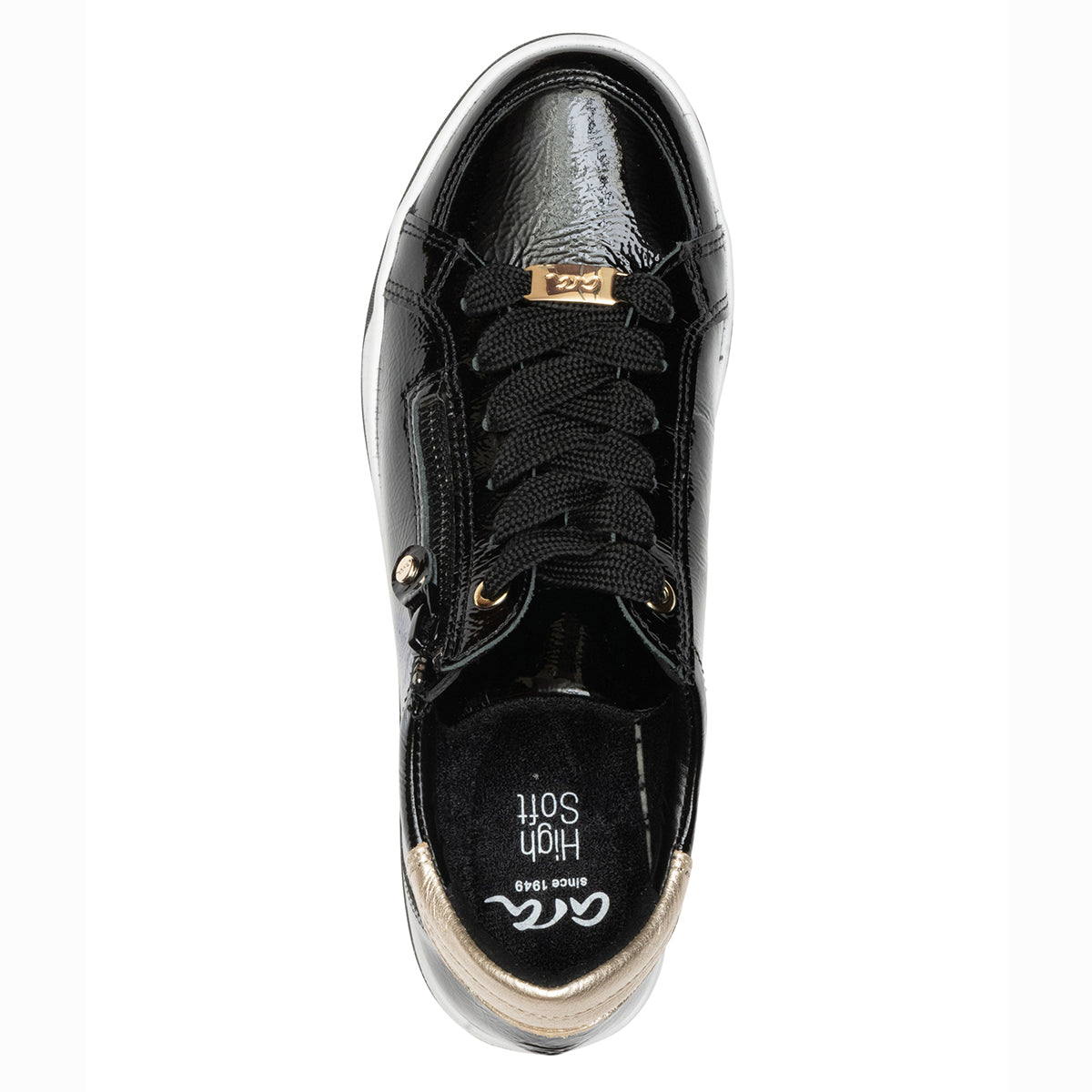Ara Rei-Low Women's Zip Sneaker in Black