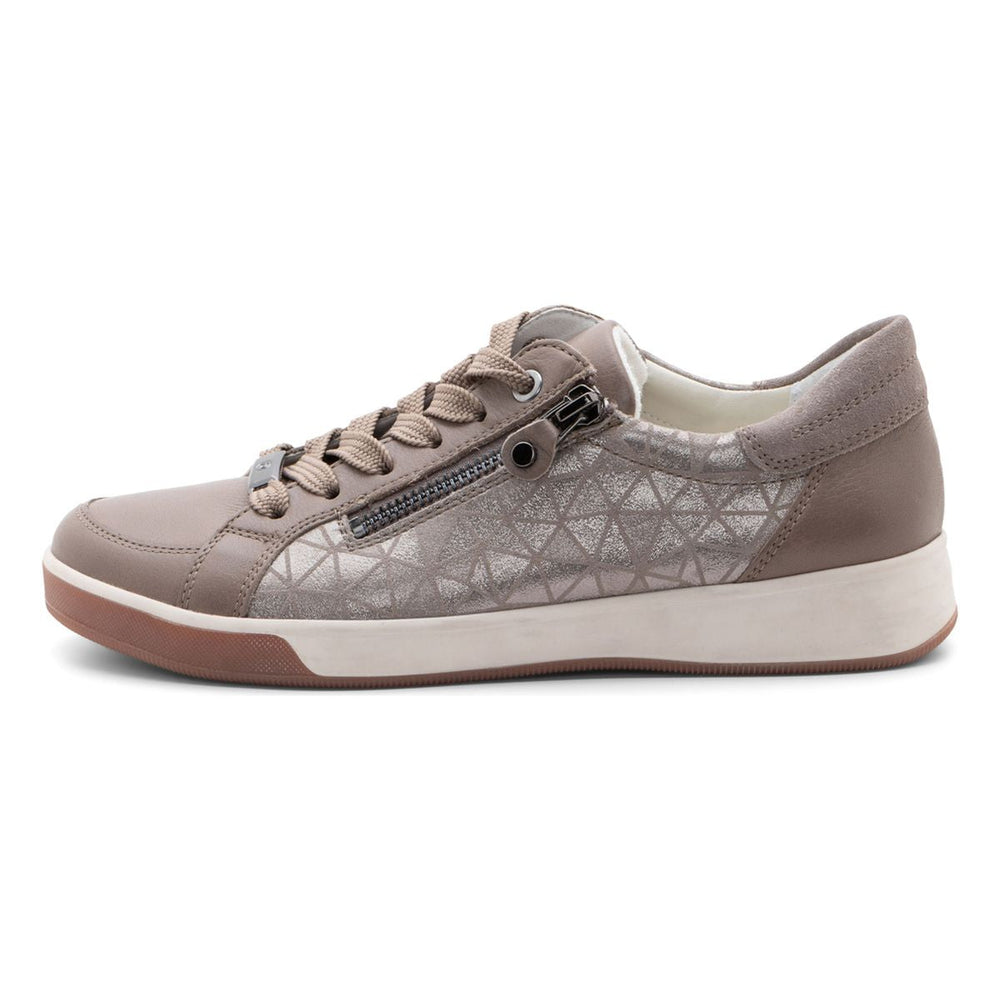 Ara Rei-Low Women's Zip Sneaker in Beige