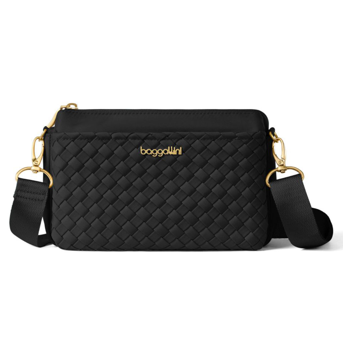 Baggallini Women's Perry Woven Crossbody - Black