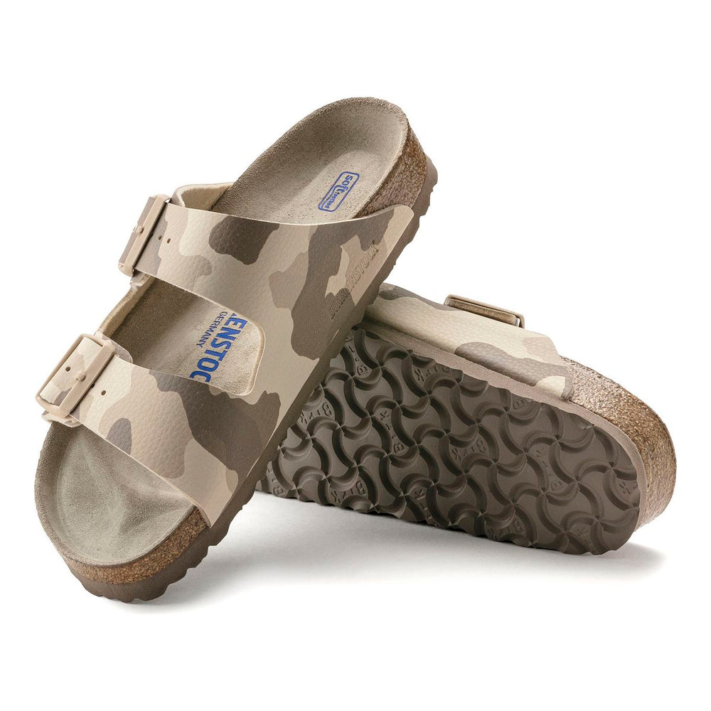 Birkenstock Arizona Men's Soft Footbed Birko-Flor in Desert Soil Camo
