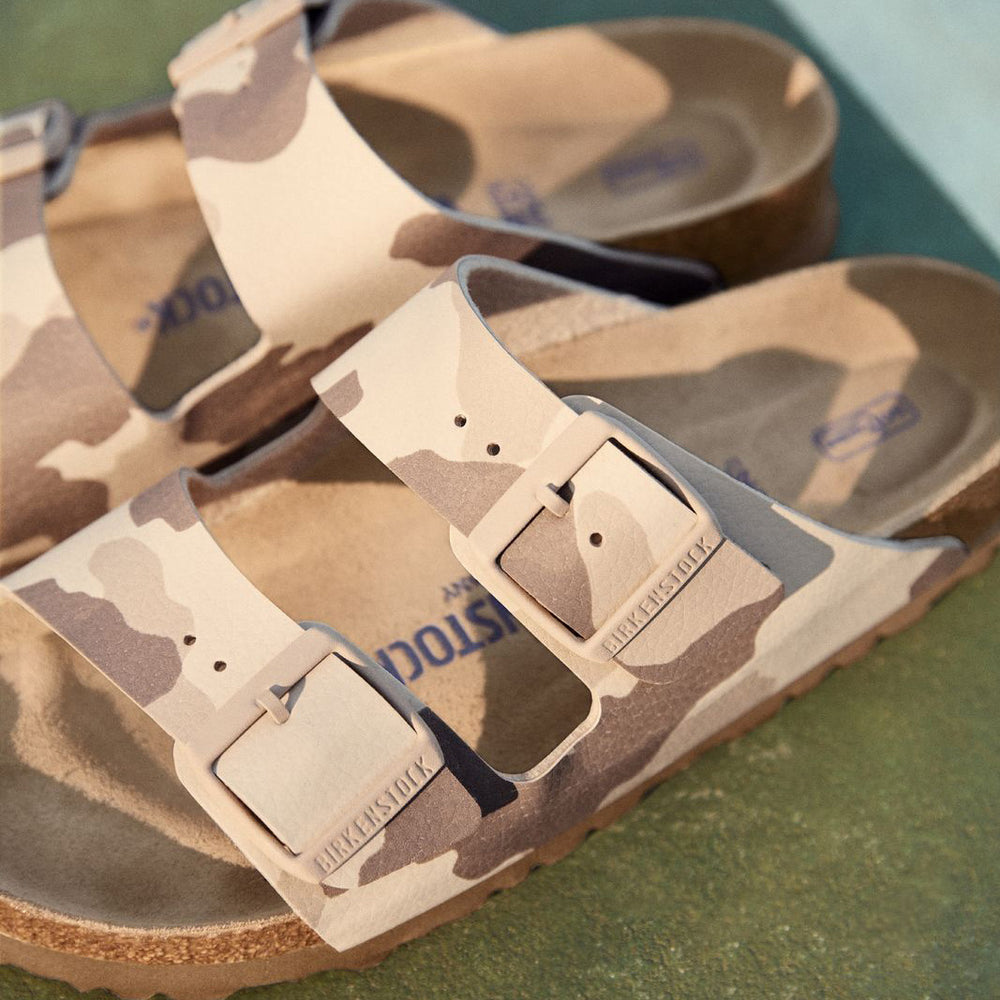 Birkenstock Arizona Soft Footbed Sandal – Desert Soil Camo Gray/Taupe