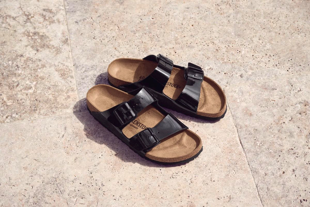 Birkenstock Arizona Birko-Flor Patent — Black