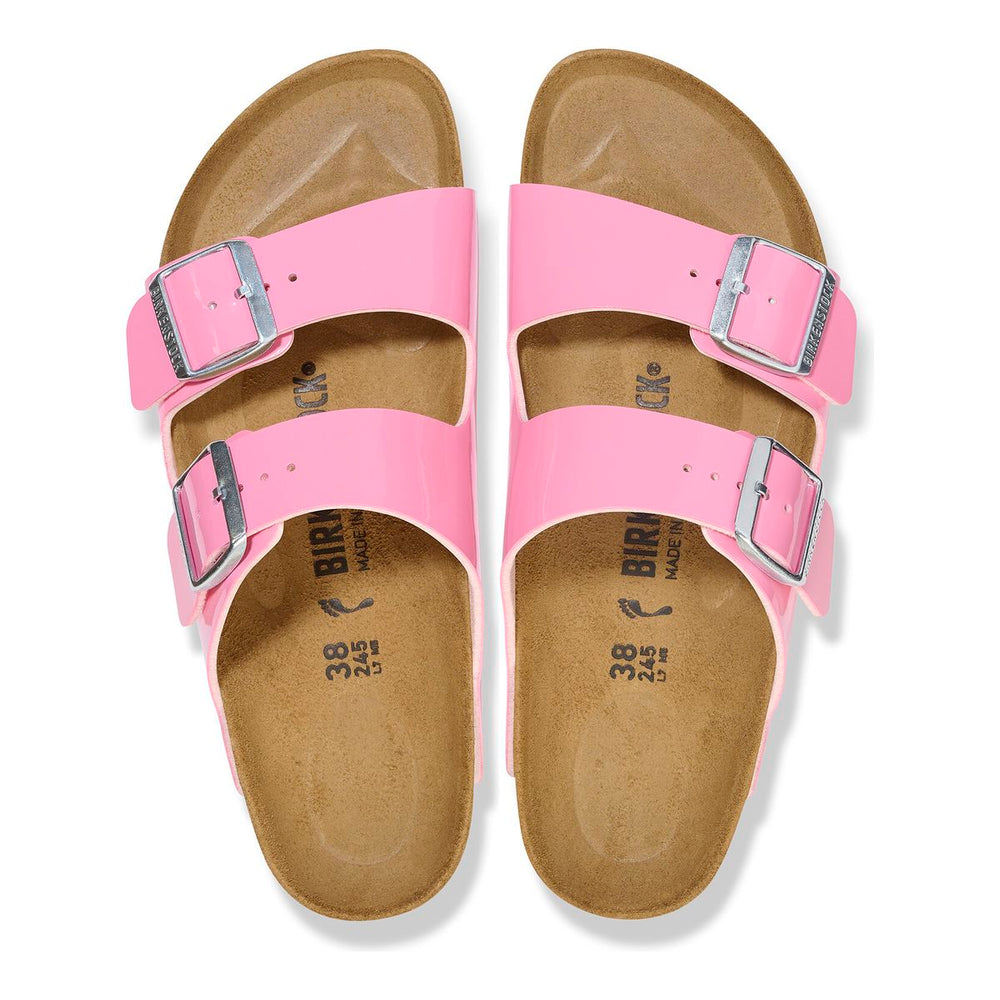 Birkenstock Arizona Birko-Flor Patent — Candy Pink