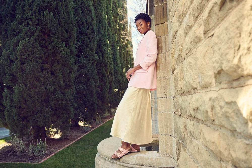 Birkenstock Arizona Suede Leather — Light Rose
