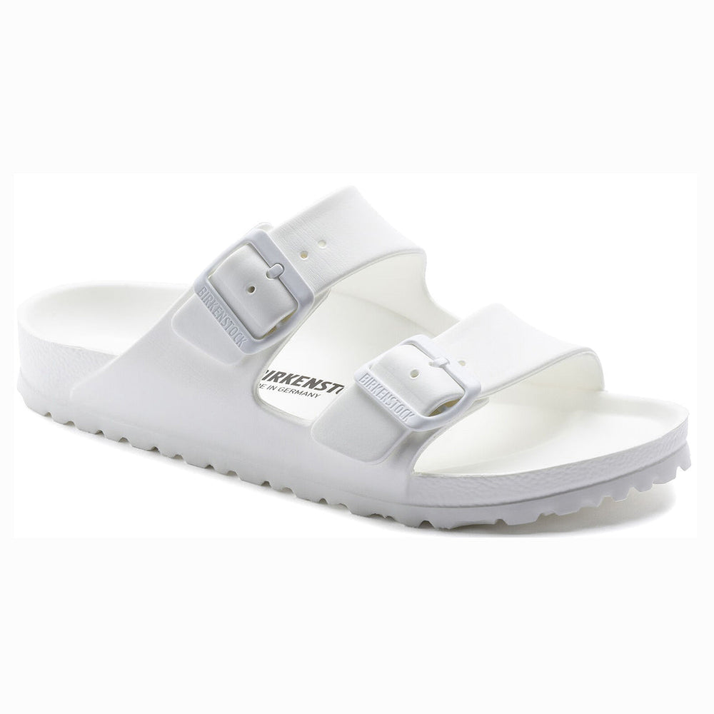 Birkenstock Arizona Essentials EVA in White. Perfect for the beach and pool.
