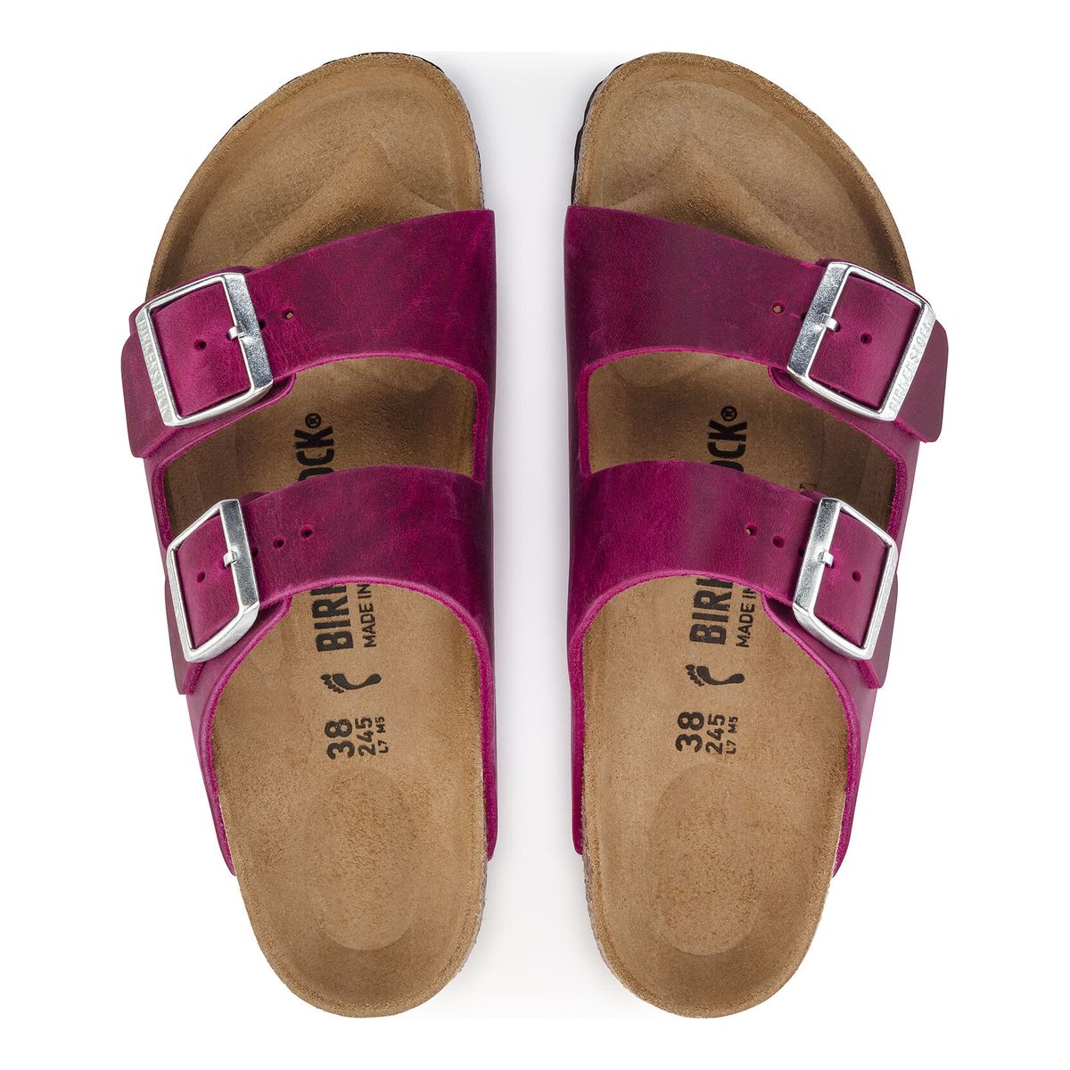 Birkenstock Arizona Oiled Leather — Fuchsia