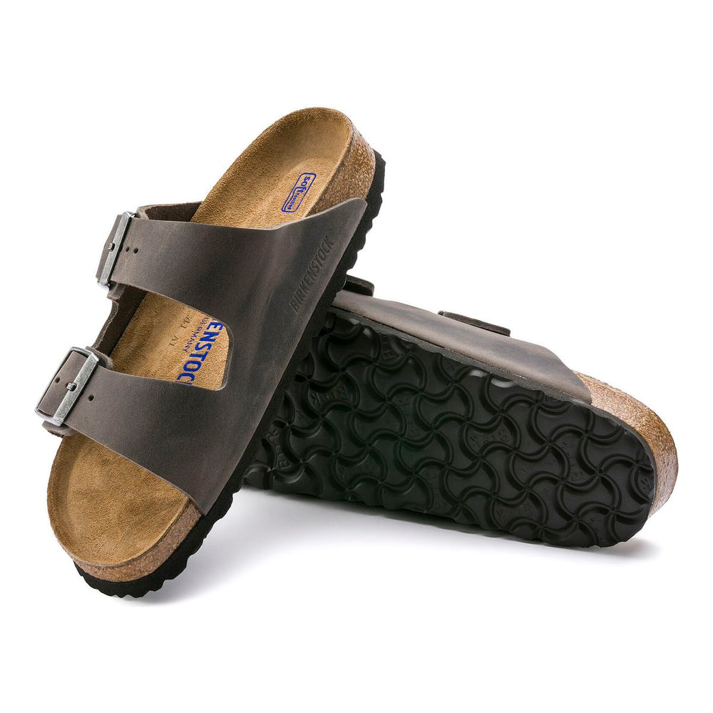 Birkenstock Arizona Soft Footbed — Iron Grey Oiled Leather