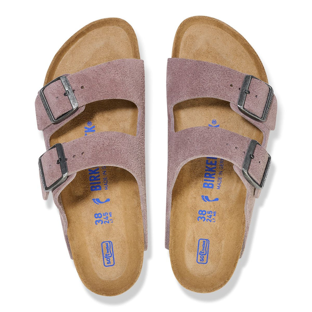 Birkenstock Arizona Soft Footbed — Faded Purple Suede