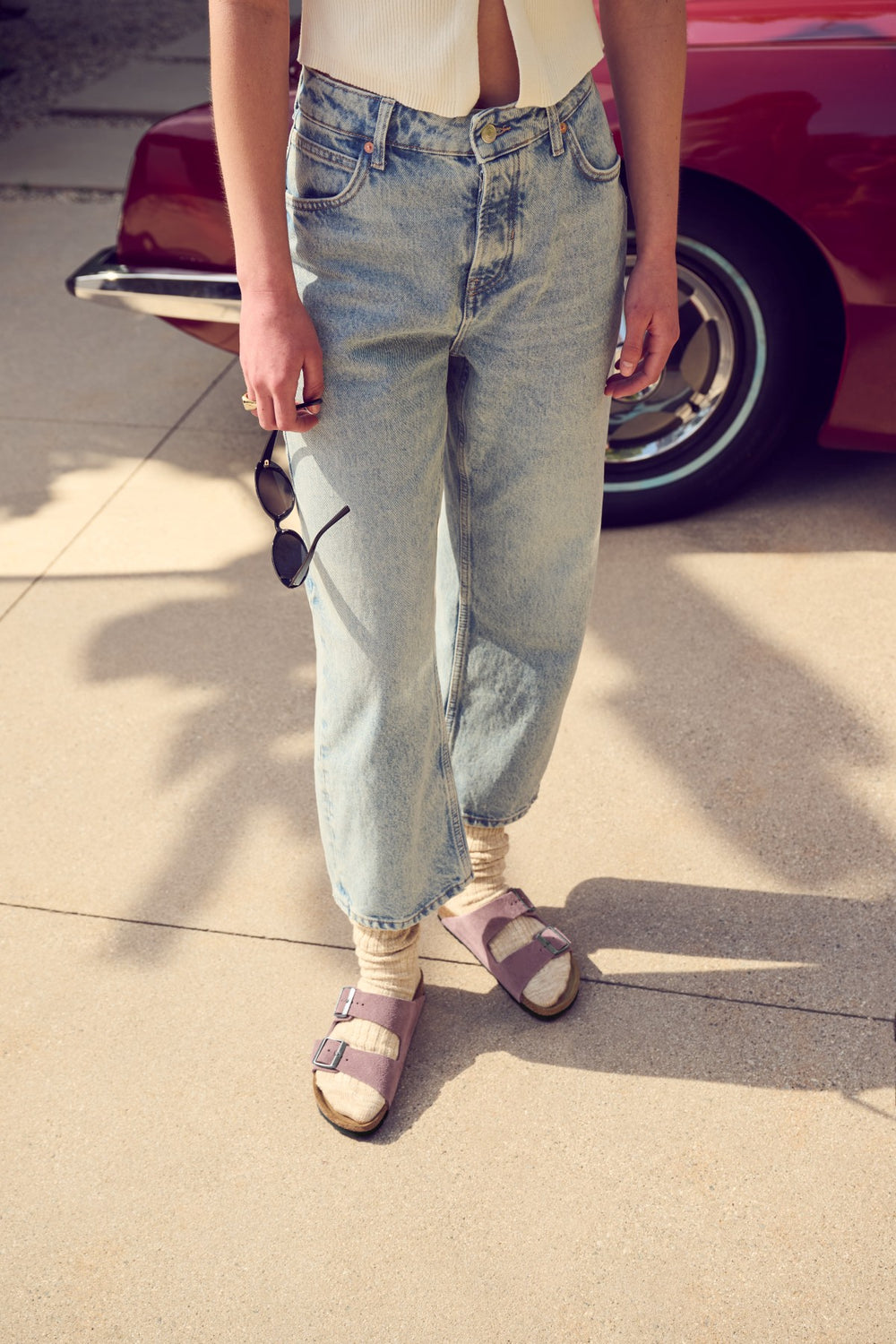 Birkenstock Arizona Soft Footbed — Faded Purple Suede